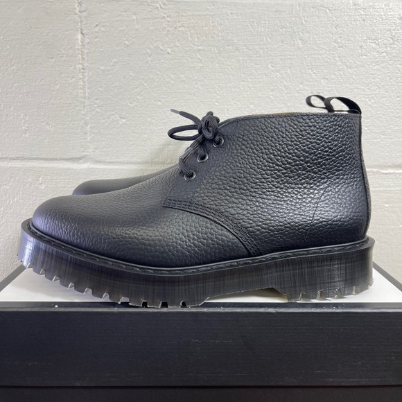 YMC x Solovair Black Pebble Leather Platform Chukka Boots Men\'s 44 EU/9.5 UK main image 12